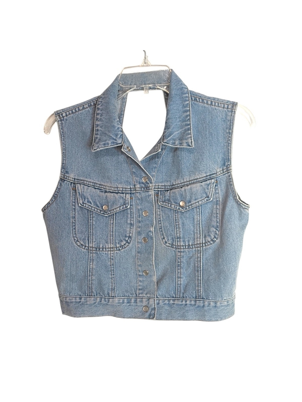 Jordache - Y2K Open back Denim Vest - Size L